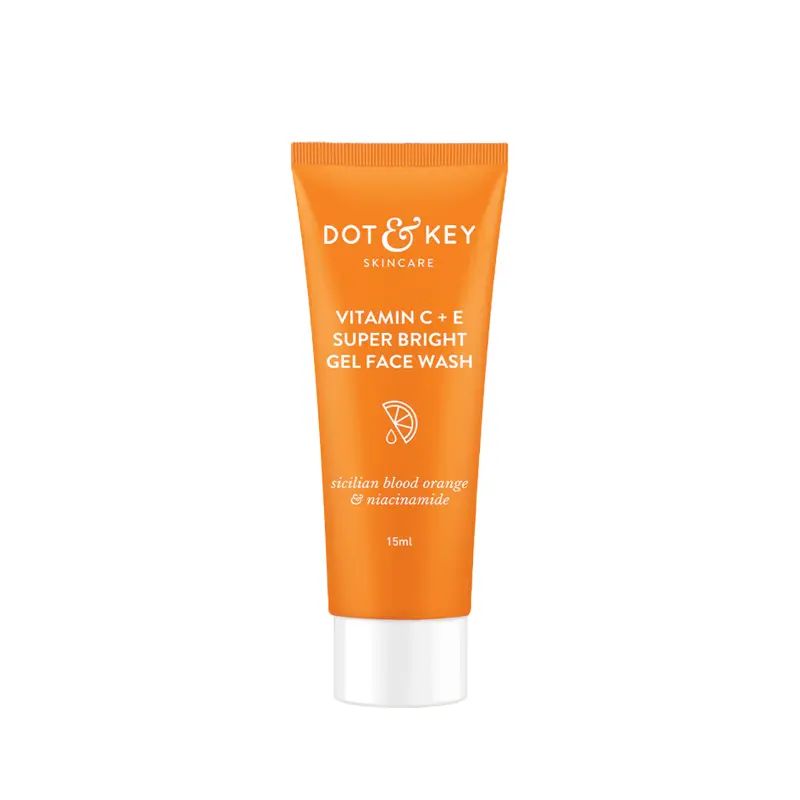 Dot & Key Vitamin C + E Super Bright Gel Face Wash, 15 ML
