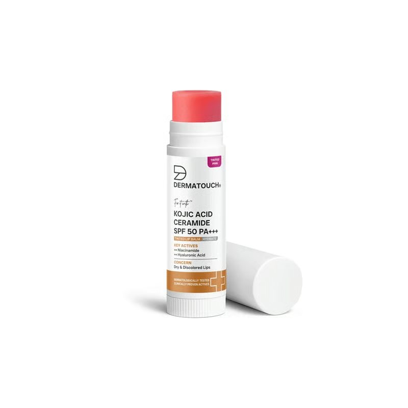 Dermatouch Kojic Acid Ceramide SPF 50 PA+++ Lip Balm for Dry & Discolored Lips 5g •- Tinted Wine