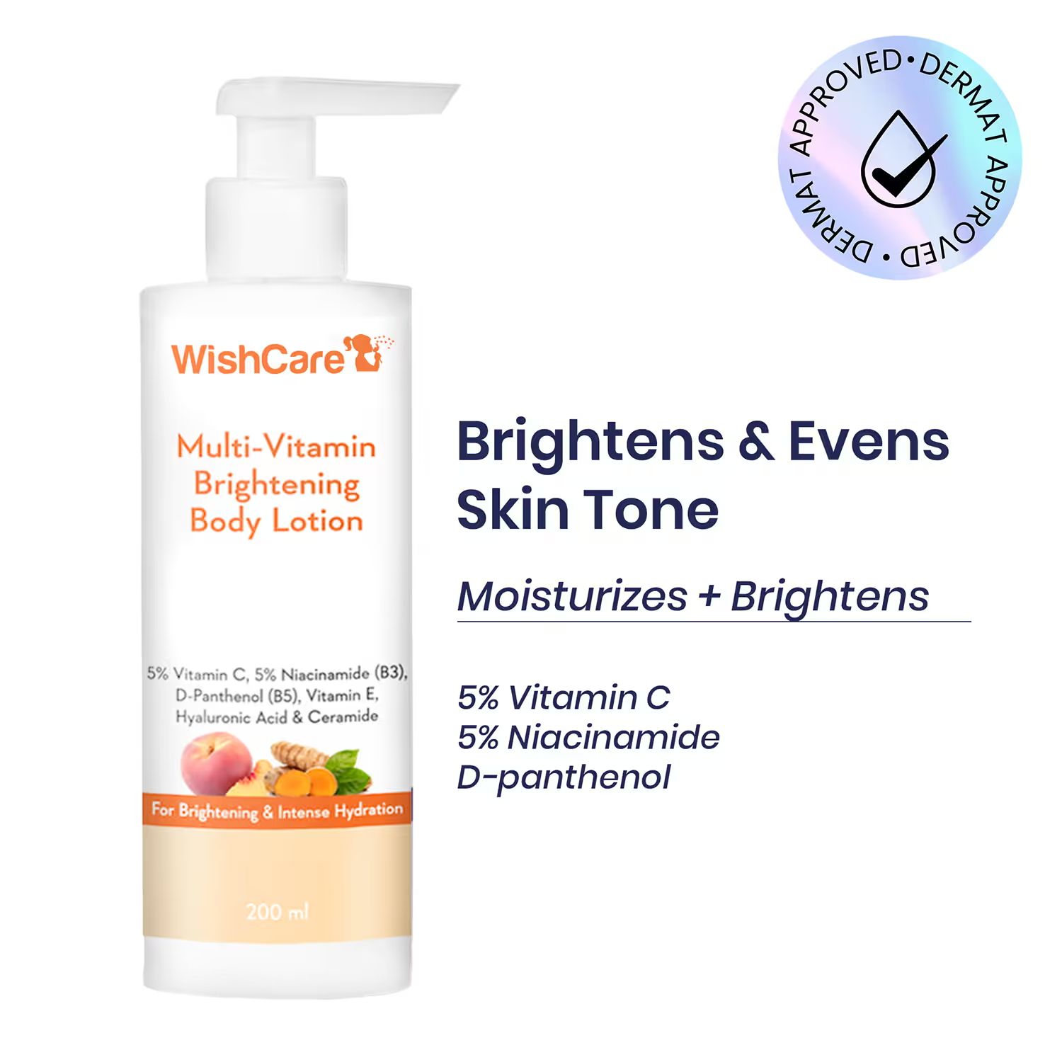WishCare Multi-Vitamin Brightening Body Lotion with 5% Vitamin C & 5% Niacinamide 200ml