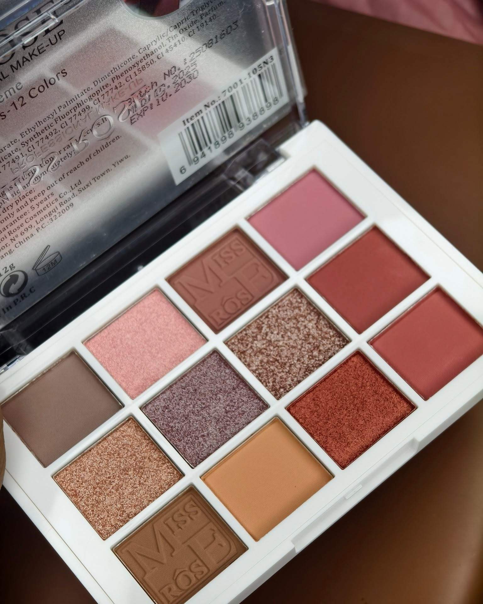 Miss rose artist couture supreme eyeshadow palette 12 colors (N3)