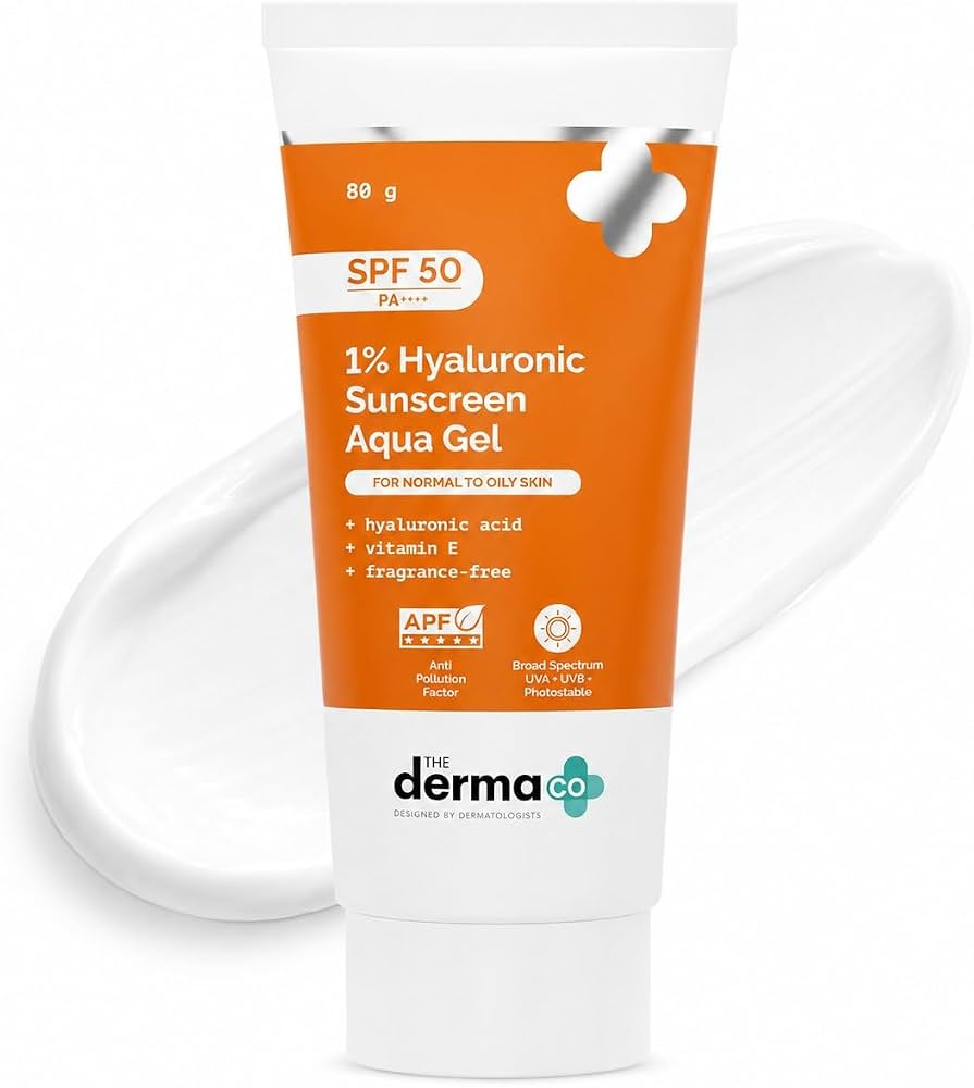 The Derma.co 1% Hyaluronic Sunscreen Aqua Gel 50g