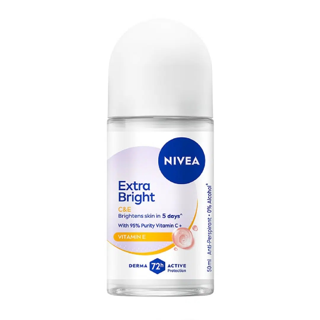 NIVEA Extra Bright Vitamin C & E Roll On Deodorant – 50ml