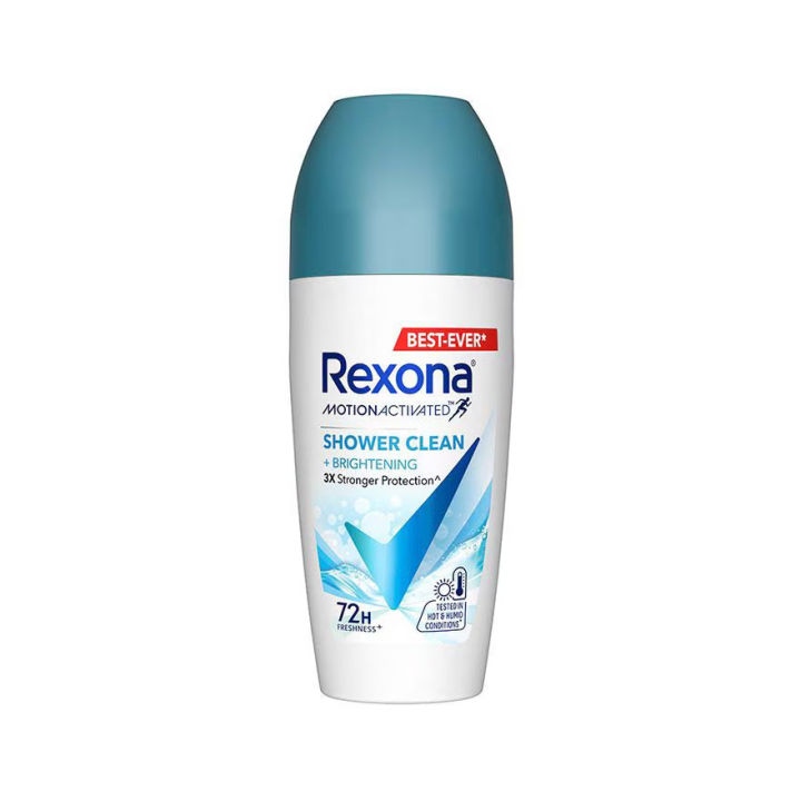 Rexona - Motion Activated Shower Clean 72h 3x Stronger Protection Roll On For Women - 45ml