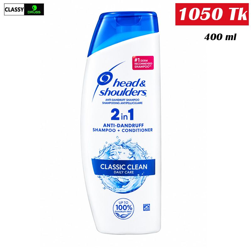 Head and Shoulders 2 in 1 Anti Dandruff Shampoo and conditioner 400ml -400ml (Saudi Arabia)