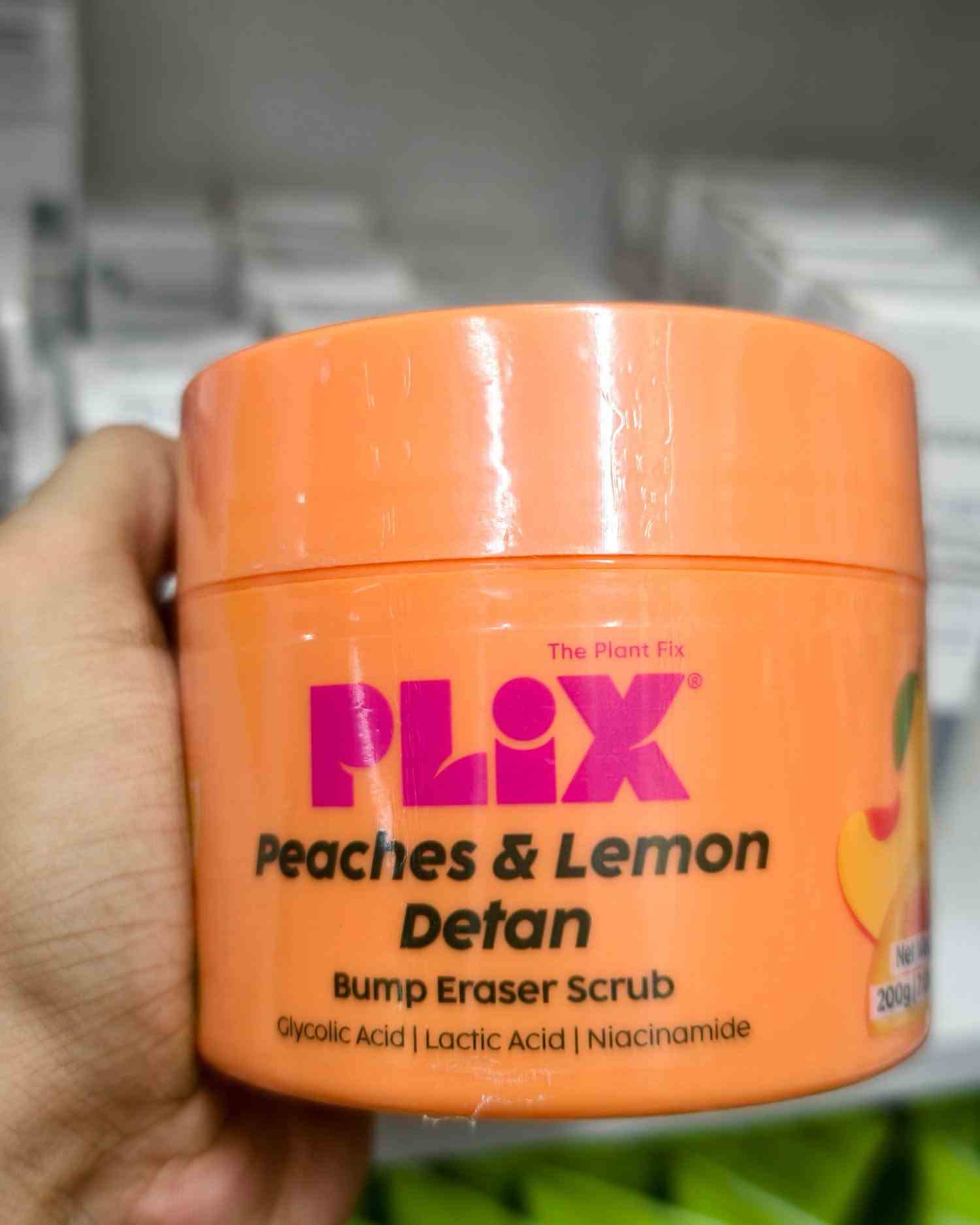 Plix Peaches & Lemon Detan Bump Eraser Scrub (pair up)