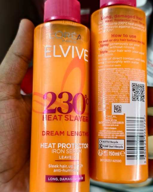LOreal Paris Elvive Dream Lengths Heat Slayer Spray for Long, Sleek Hair (pair up)