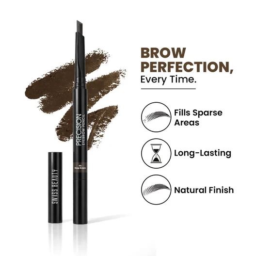 Swiss Beauty Precision Eyebrow Pencil 03 Deep Brown
