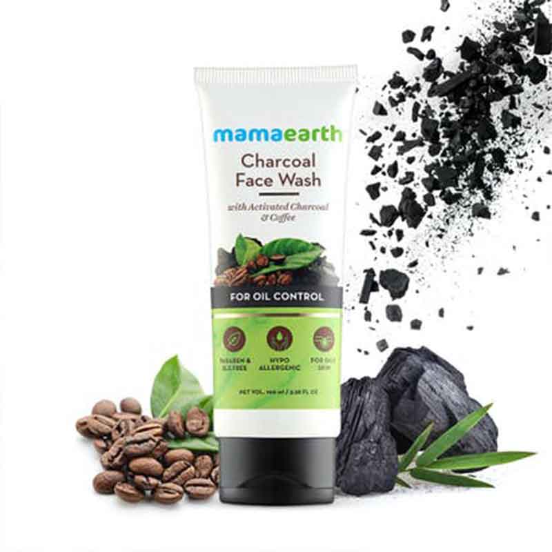 Mamaearth Charcoal Face Wash For Oily Skin 100ml - Latest Batch