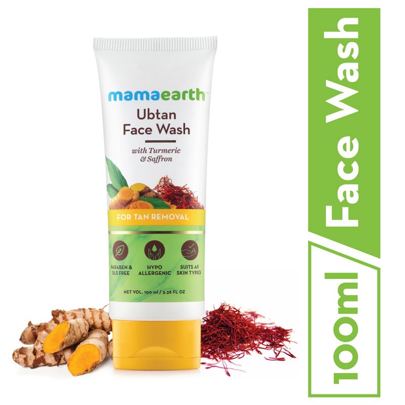 Mamaearth ubtan facewash for tan removal (100ml) - Latest Batch