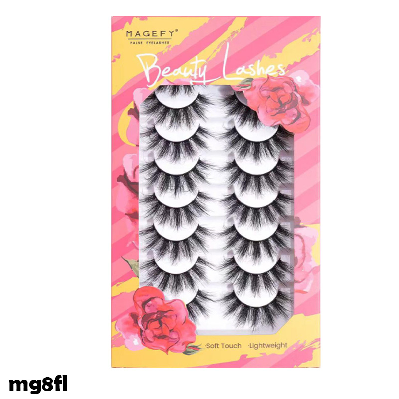 Magefy 10 pairs 6d flaffy eyelash - mg8fl