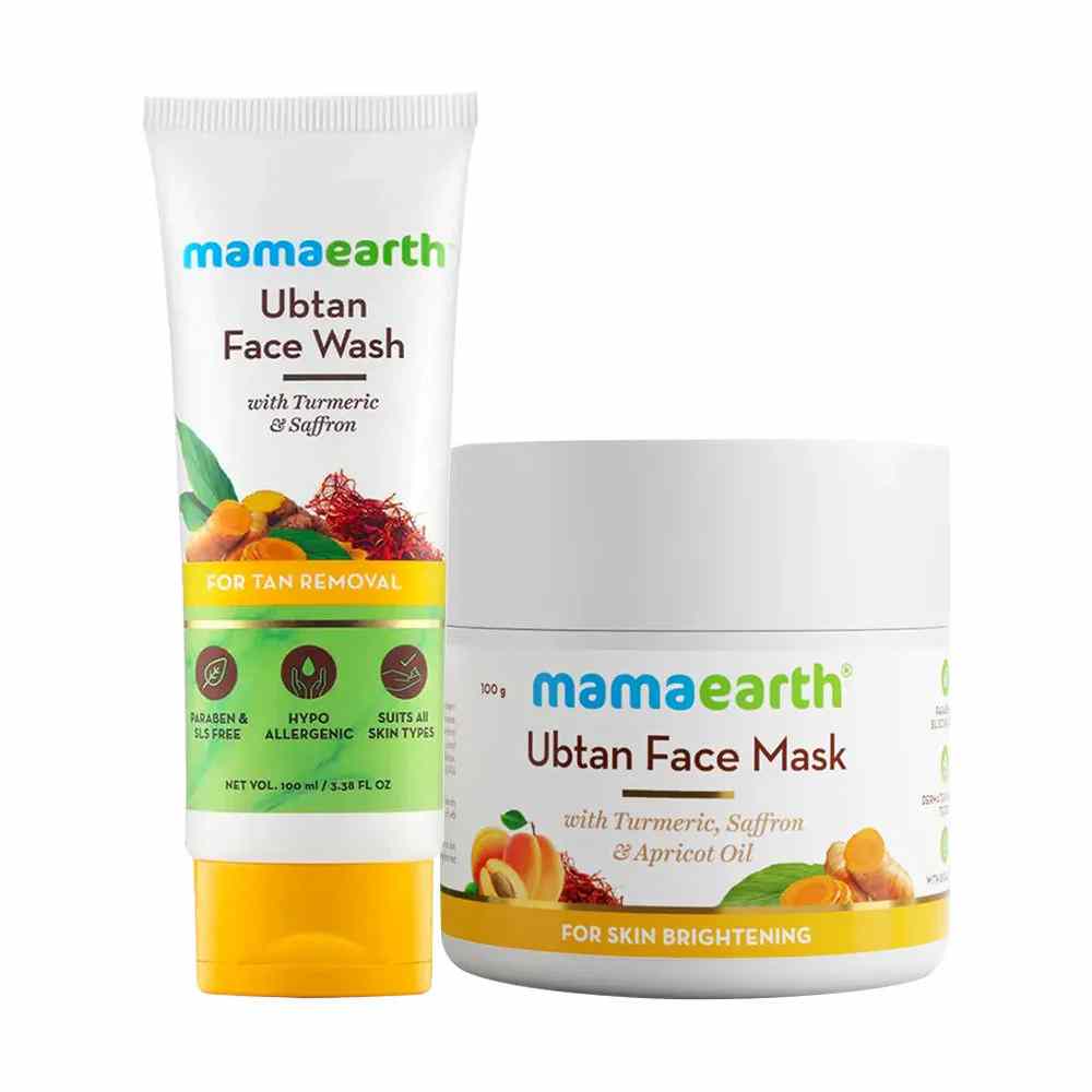 Mamaearth ubtan face mask 100 ml and facewash 100 ml Combo