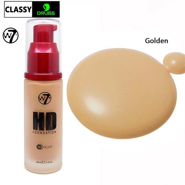 W7 HD Foundation 30ml - Golden