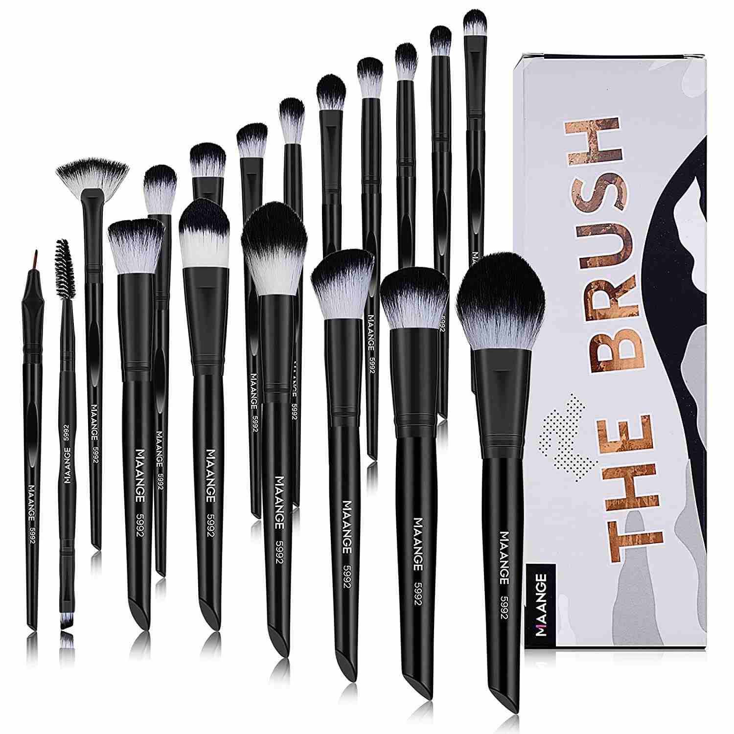 MAANGE 18 Pcs Professional Makeup Brushes with box