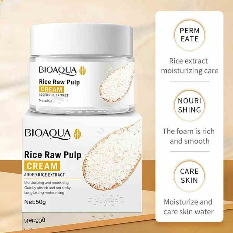 BIOAQUA rice raw pulp cream 50 gm