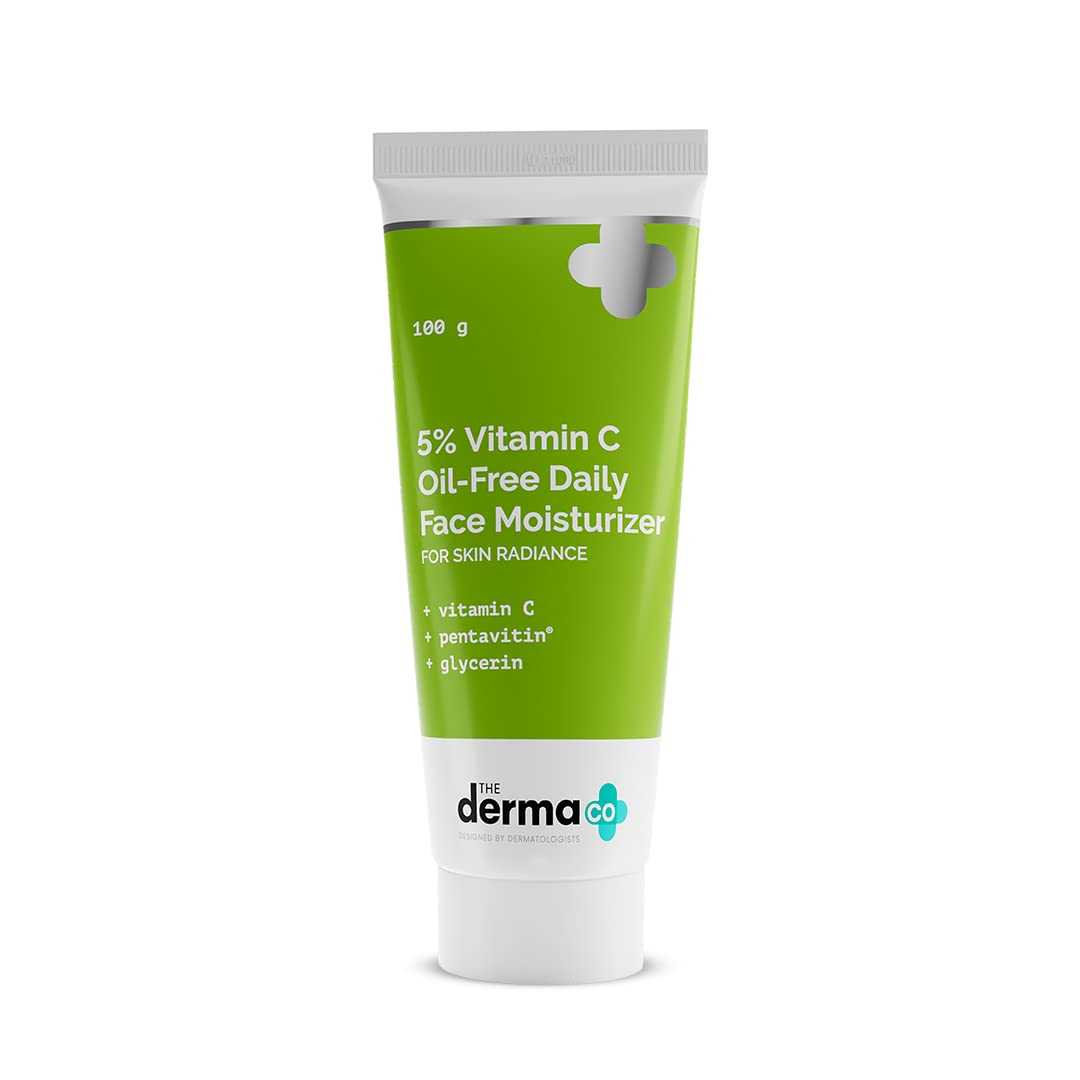 The Derma Co 5% Vitamin C Oil-Free Daily Face Moisturizer for Skin Radiance 100g