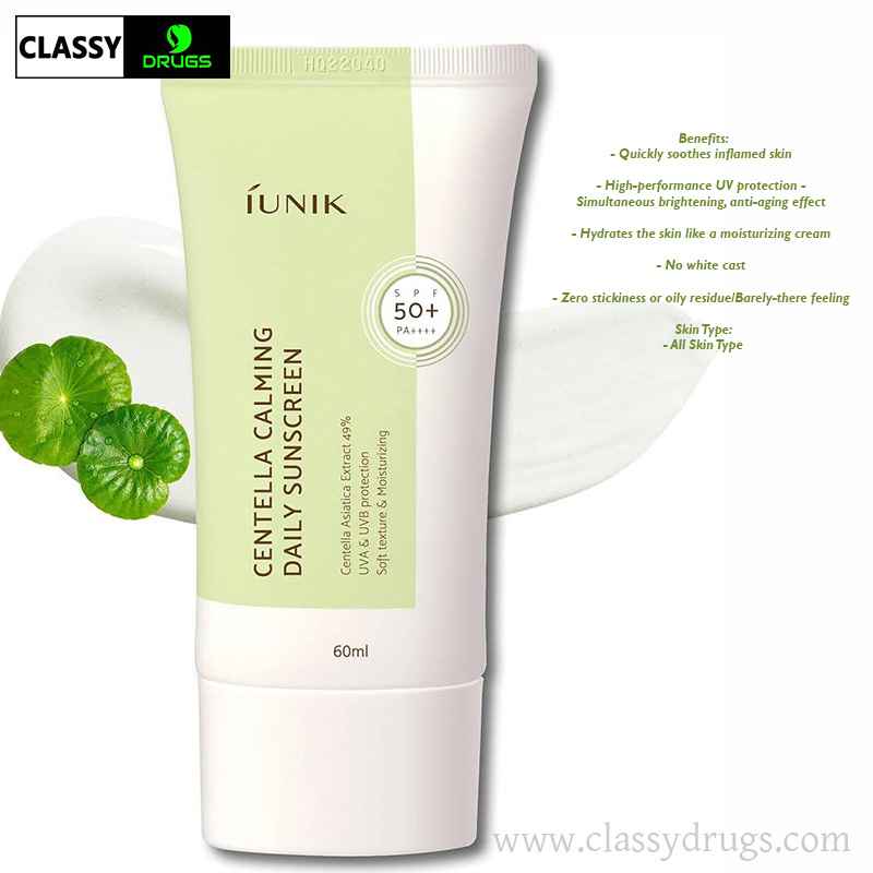 Iunik Centella Calming Daily Sunscreen 60ml - Made In Korea