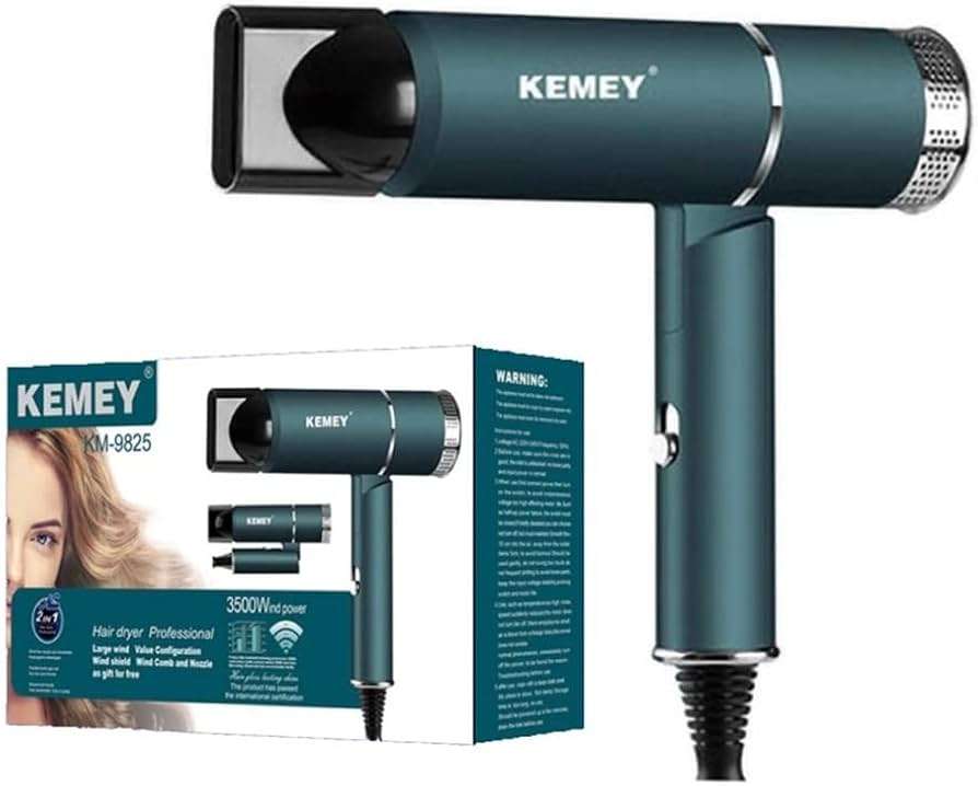 Kemey KM-9825 Foldable Lightweight Hair Dryer