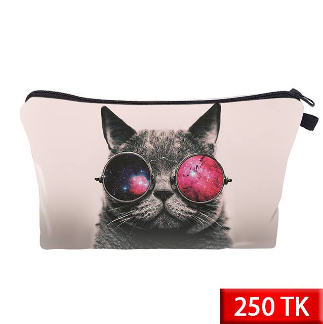 3D printed Creative Cosmetics pouch/ Phone case Size:18*22*13.5cm - cat