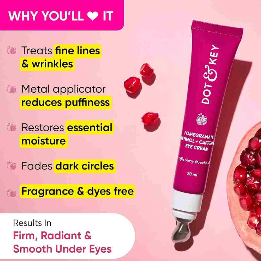 Dot & Key Pomegranate + Retinol Eye Cream for Fine Lines & Wrinkles – 20 ml