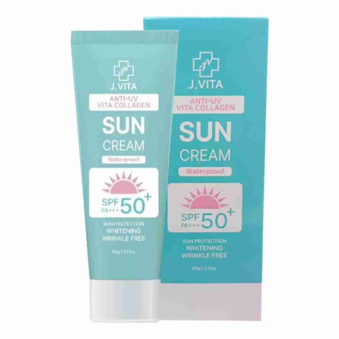 J.VITA Anti-UV Vita Collagen Waterproof Sun Cream SPF 50+ PA+++ 60g - Made in Korea