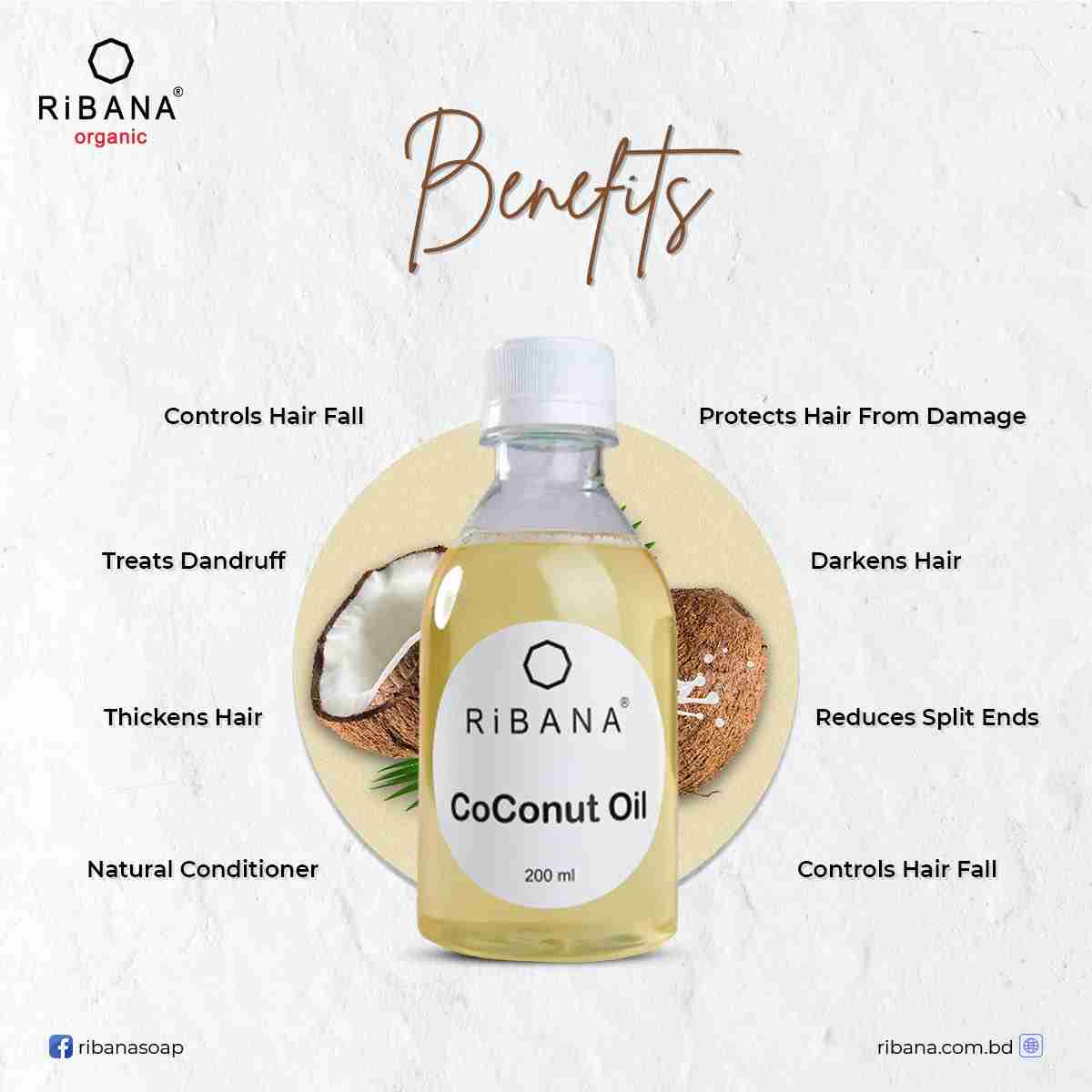 RiBANA Organic Coconut Oil 200 ml