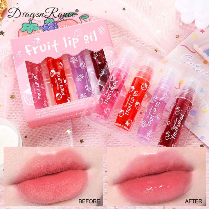 DRAGON RANEE Fruit Roll-on Lip Oil Set