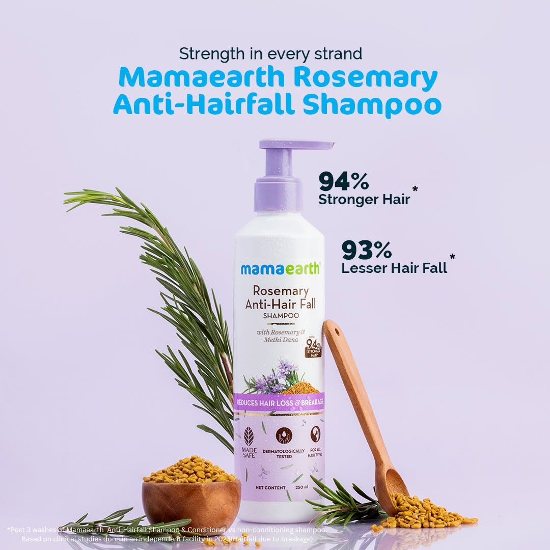 Mamaearth Rosemary Anti Hair Fall Shampoo with Rosemary & Methi Dana 250ml