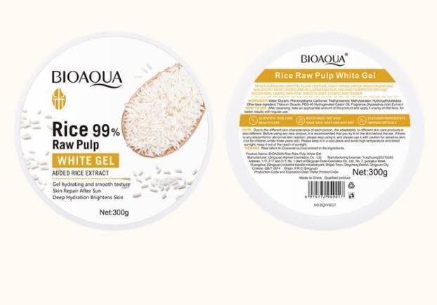 BIOAQUA Rice 99% Raw Pulp White Gel- 300g