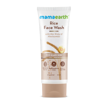 Mamaearth Rice Face Wash With Rice Water & Niacinamide for Glass Skin 100ml- Latest Batch
