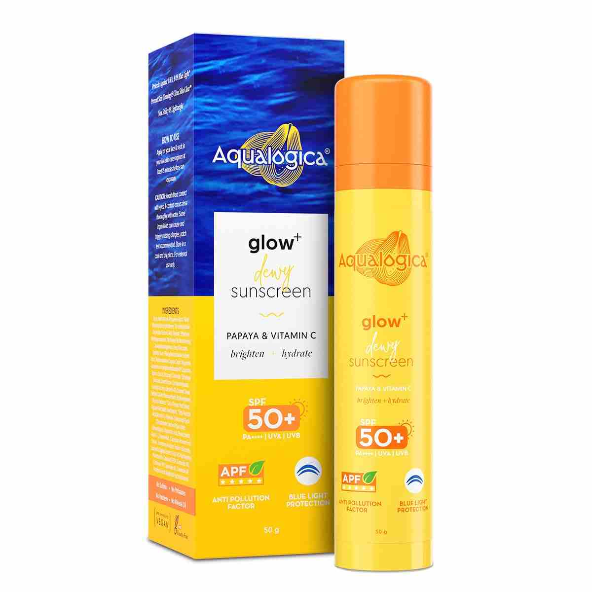 Aqualogica Glow+ Dewy Sunscreen SPF 50+, 50 g