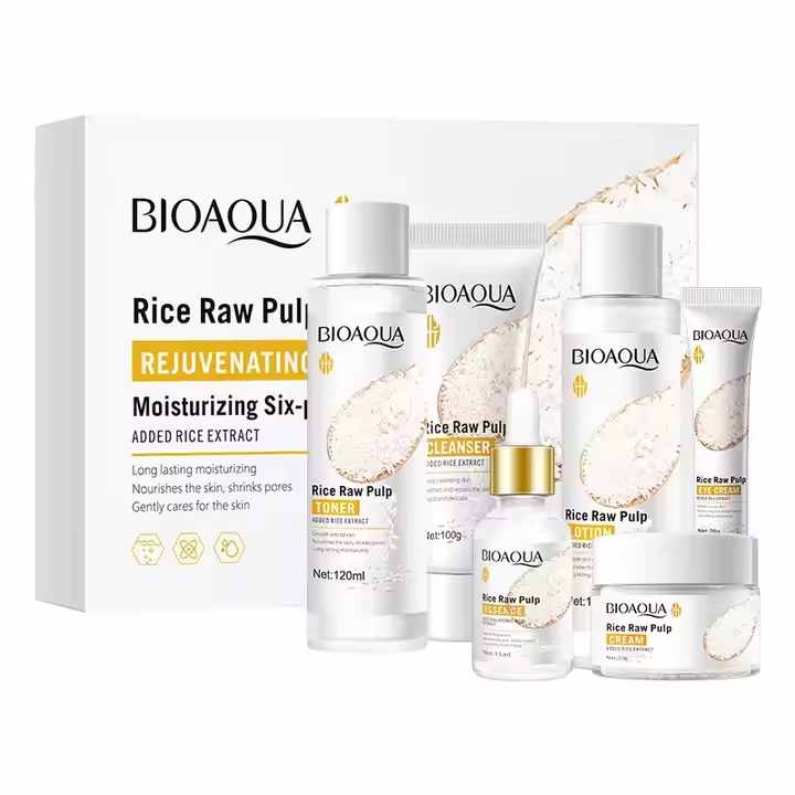 BIOAQUA 6pcs set Rice Puree skin care set