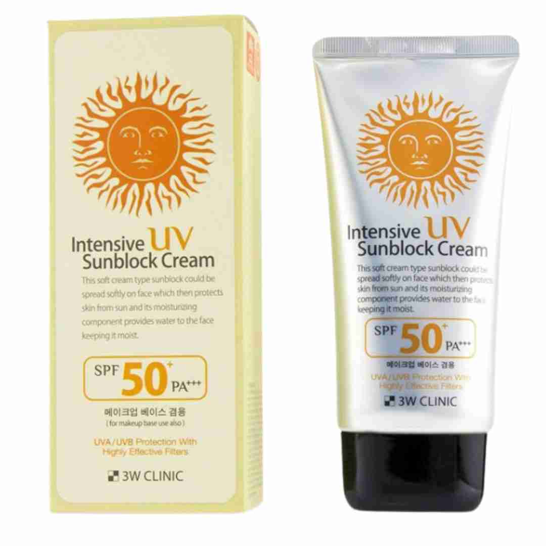 3W Clinic Intensive UV Sunblock Cream SPF 50+PA+++ 70ml - Made in Korea