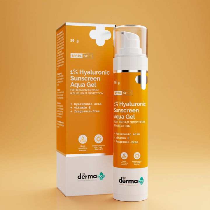 The Derma.co 1% Hyaluronic Sunscreen Aqua Gel 50g