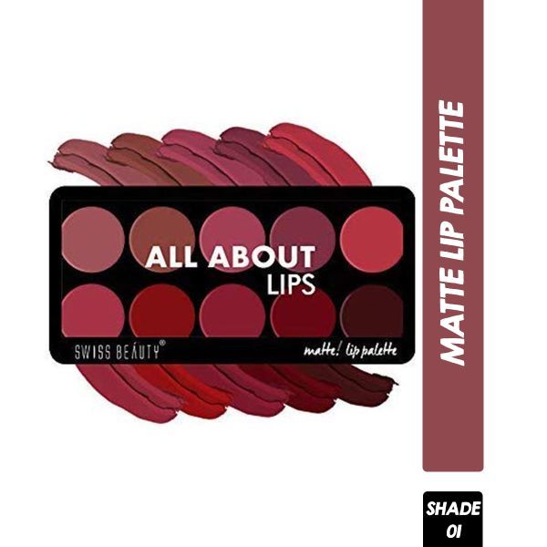 Swiss Beauty Matte Lip Palette - 01 Shade (12g)