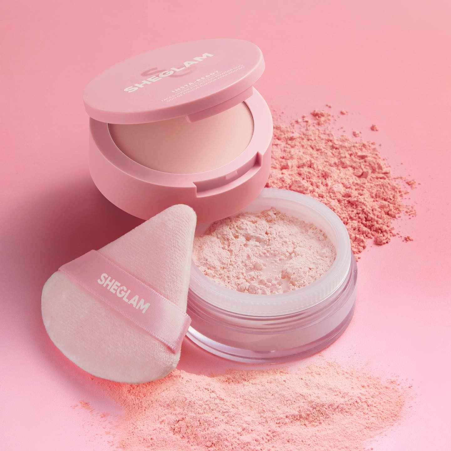 SHEGLAM Insta-Ready Face & Under Eye Setting Powder Duo - Bubblegum 7 gm