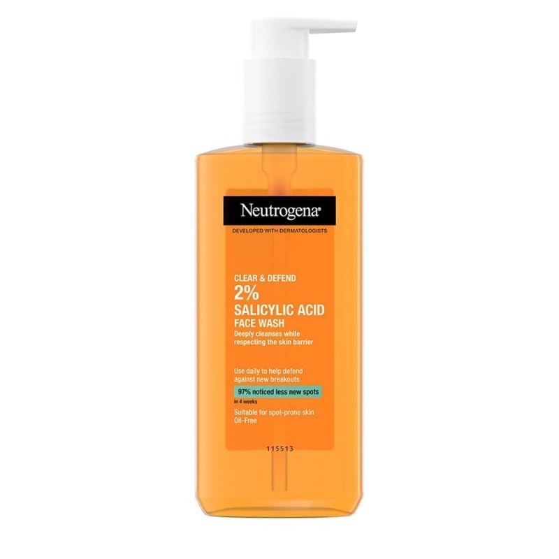 NEUTROGENA CLEAR & DEFEND 2% SALICYLIC ACID FACE WASH- 200 ML