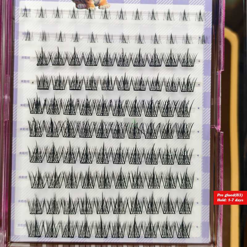 Pre Glued Upper and lower mixed lash - 108 Clusters (11-13 mm+6mm) B3