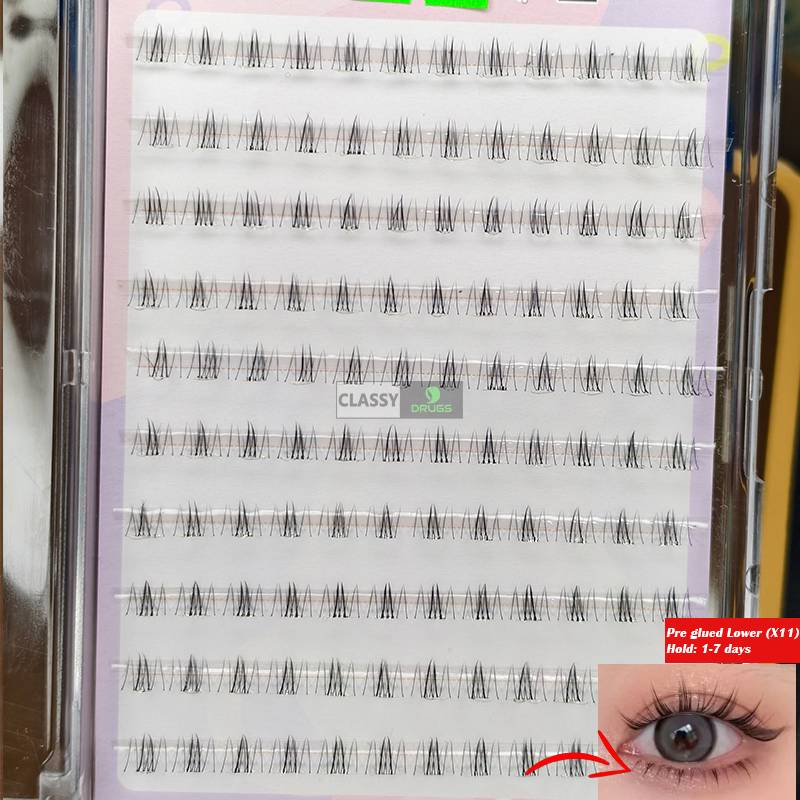 Pre Glued Lower lash 10 large row -X11