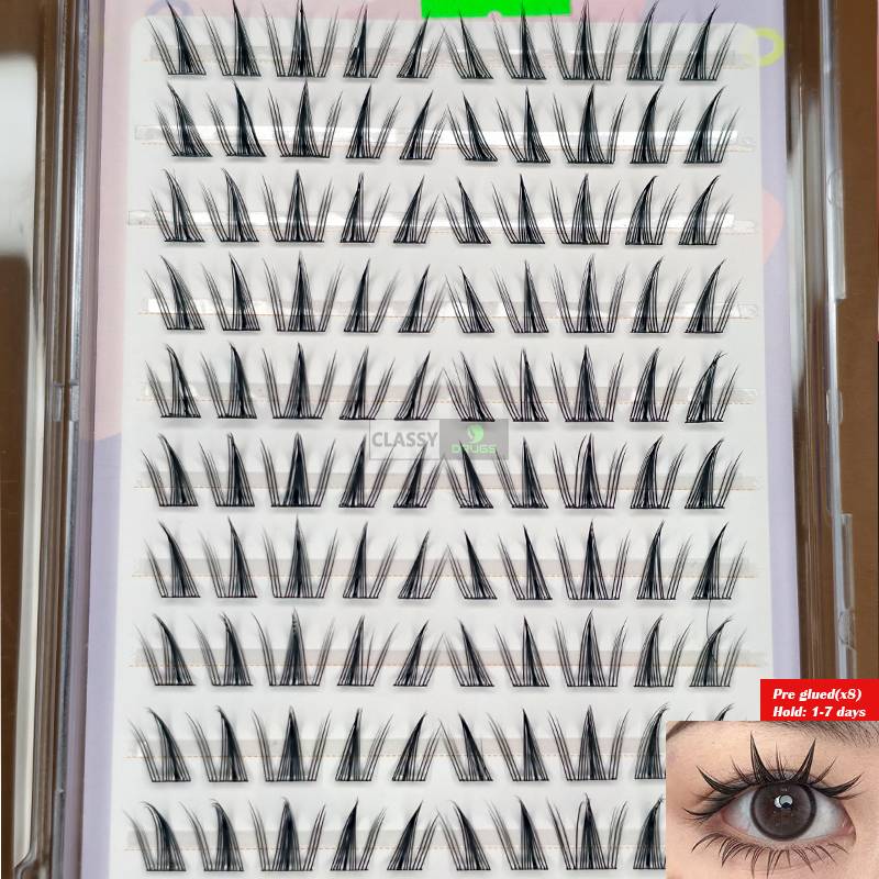 Pre Glued lash 10 large row -X8