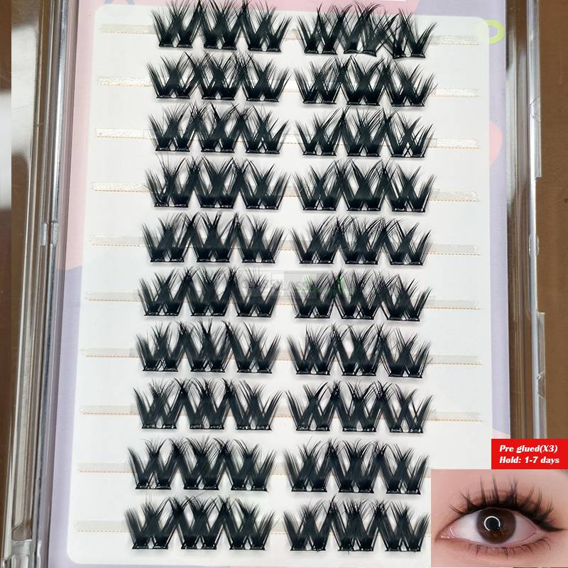 Pre Glued lash 10 large row -X3