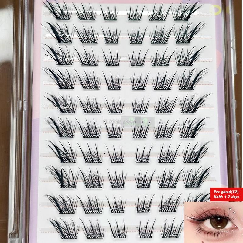 Pre Glued lash 10 large row -X2
