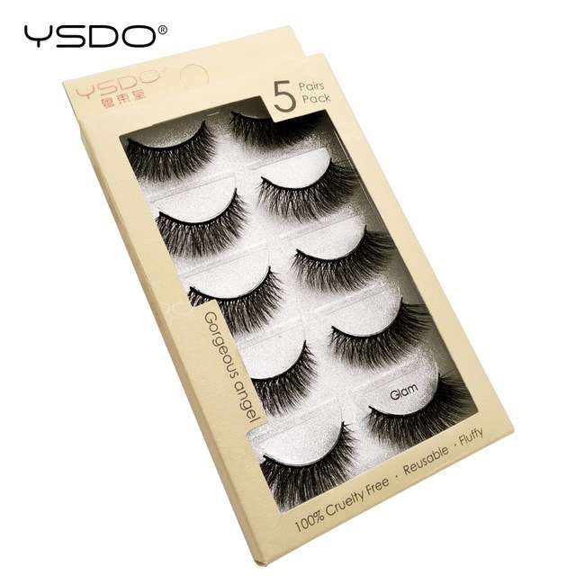 Natural 3d Reusbal Mink Lash  - Glam