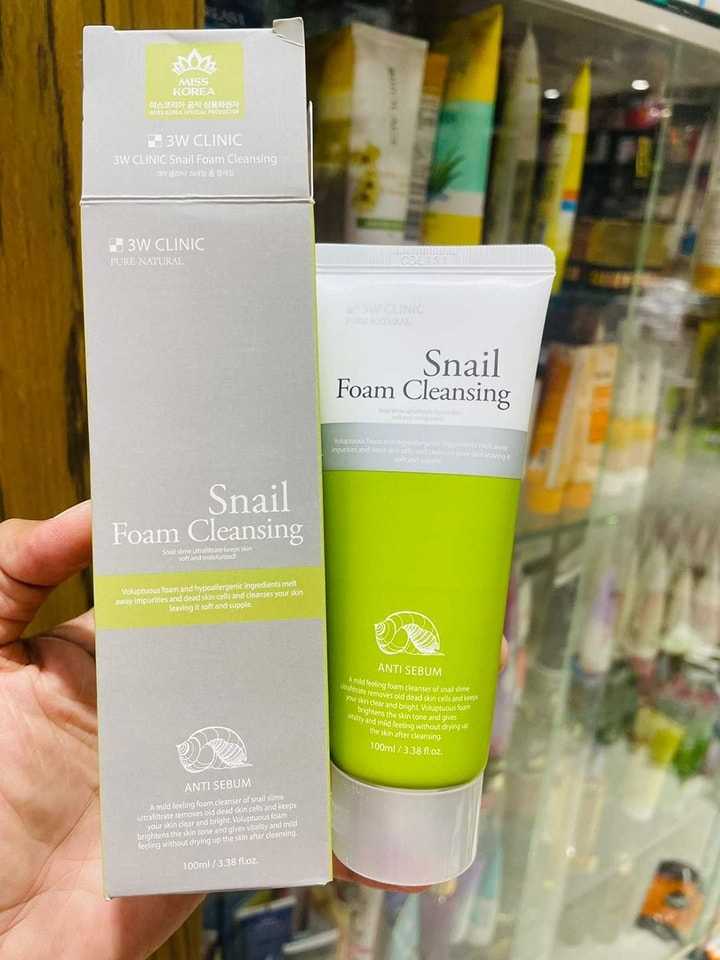 3W Clinic snail foam cleansing - 100ml