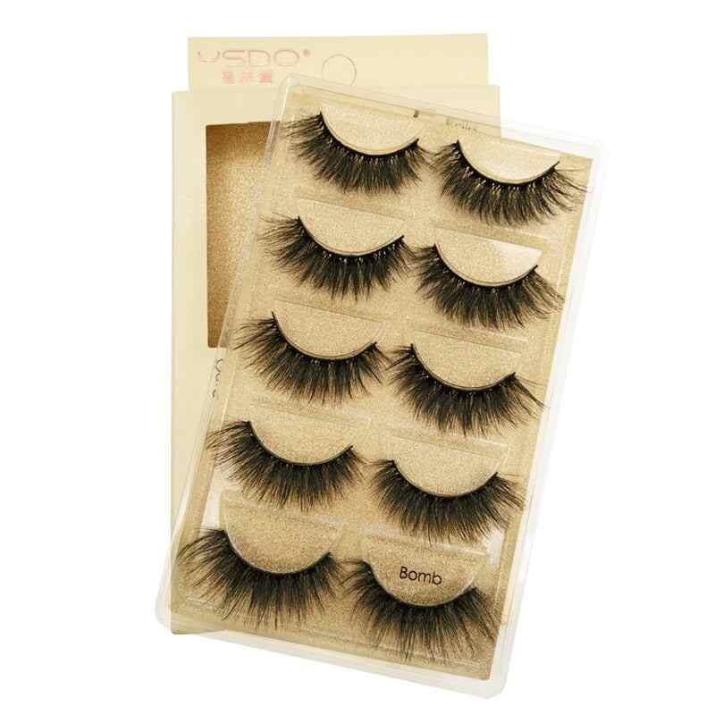 Natural 3d Reusbal Mink Lash  - Bomb