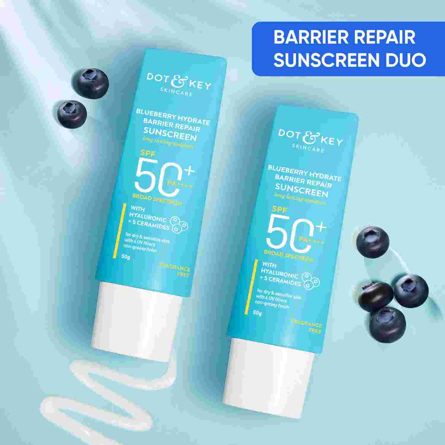 Dot and Key Blueberry Hydrate Barrier Repair Sunscreen SPF 50+ PA++++ 80 ml