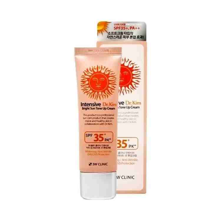 3W Clinic Intensive Dr. Kim Bright Sun Tone Up Cream SPF 35+ PA++ (50ml) - Made In Korea