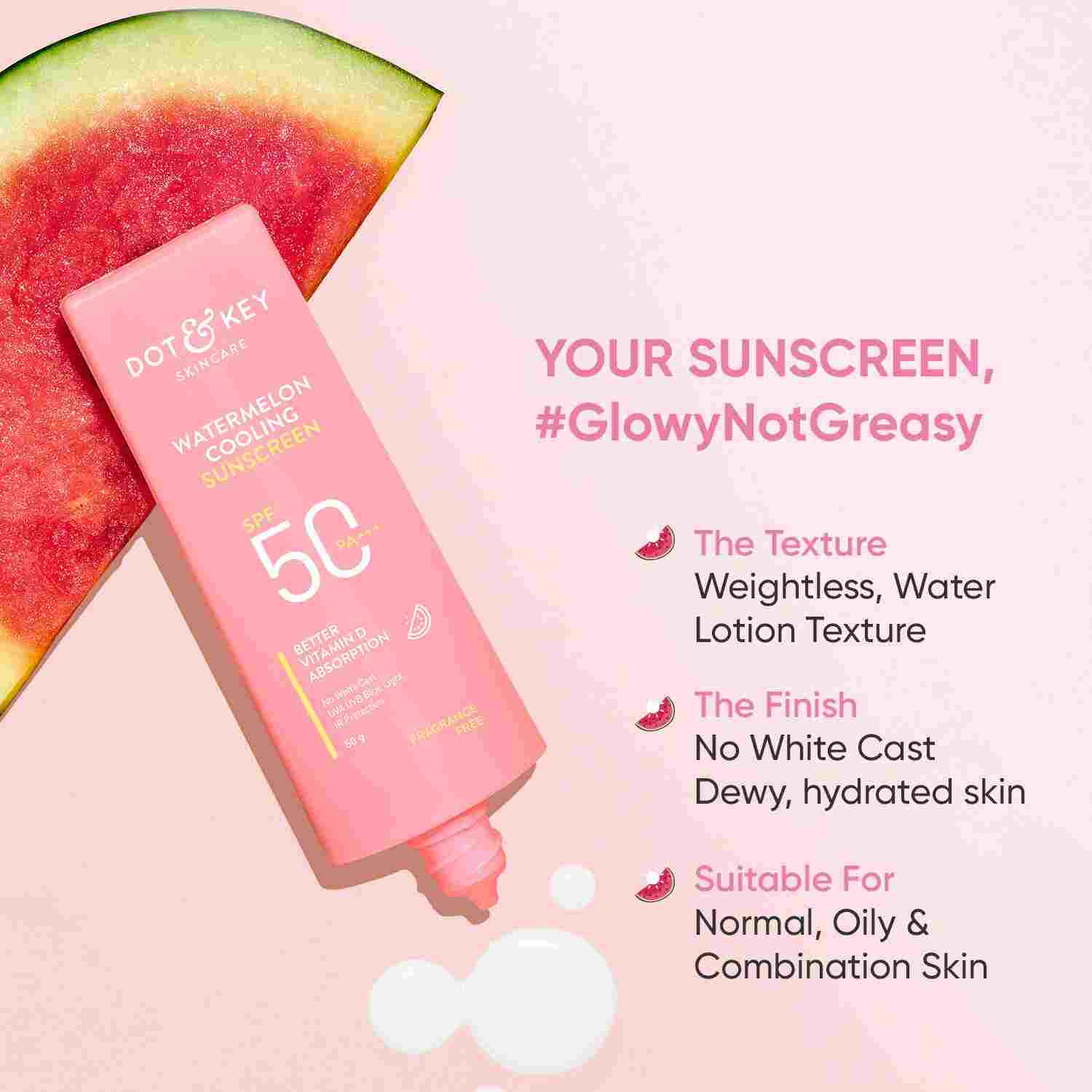 Dot & Key Watermelon Hyaluronic Cooling Sunscreen SPF 50 PA+++ 80 ml