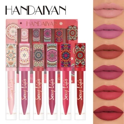 HANDAIYAN 6 Colors Bohemian Lipstick Set