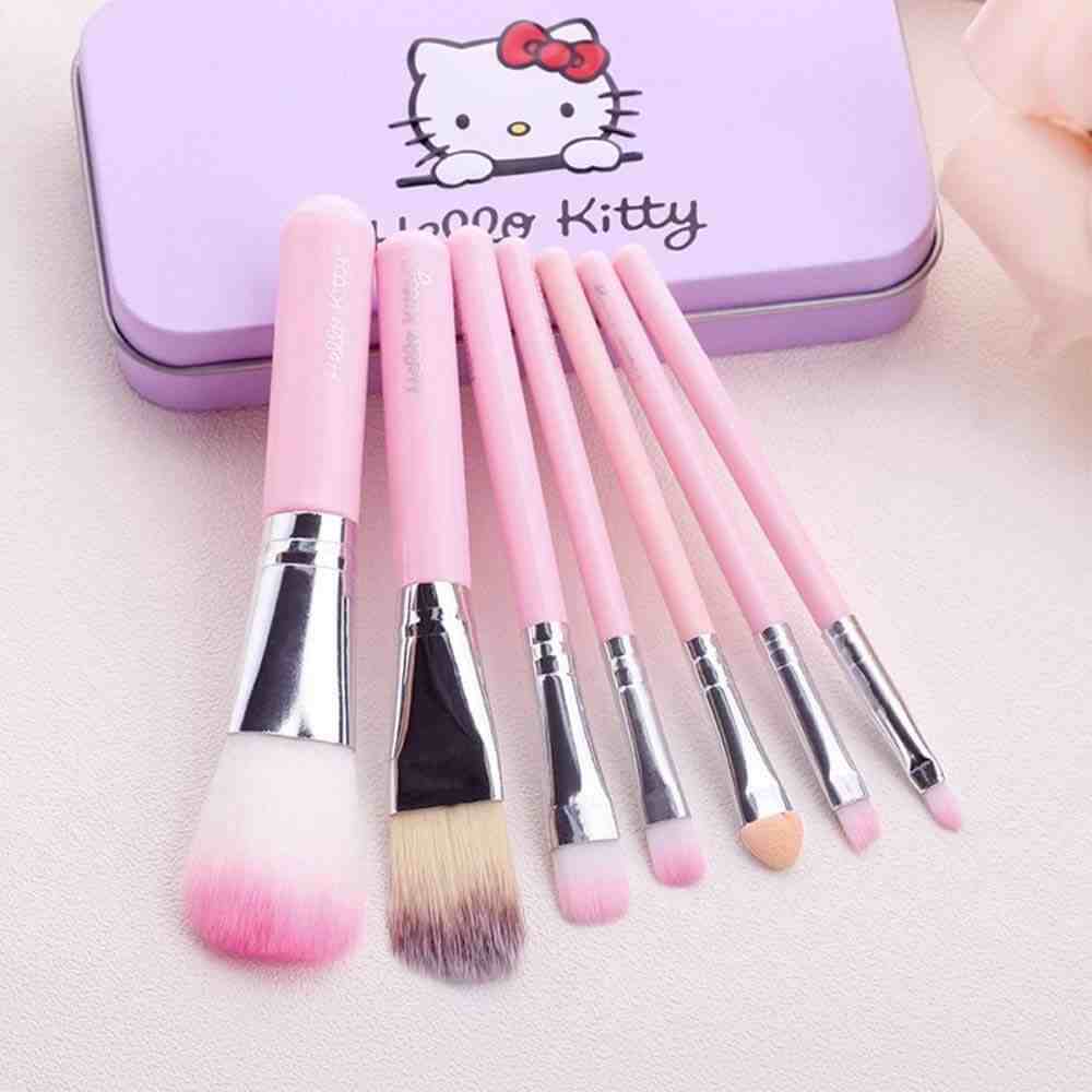 Hello Kitty Mini Makeup Grooming Brush Set set 7 in 1