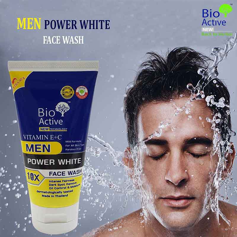 Bio Active Men Power White Foaming Face Wash 10x 200gm